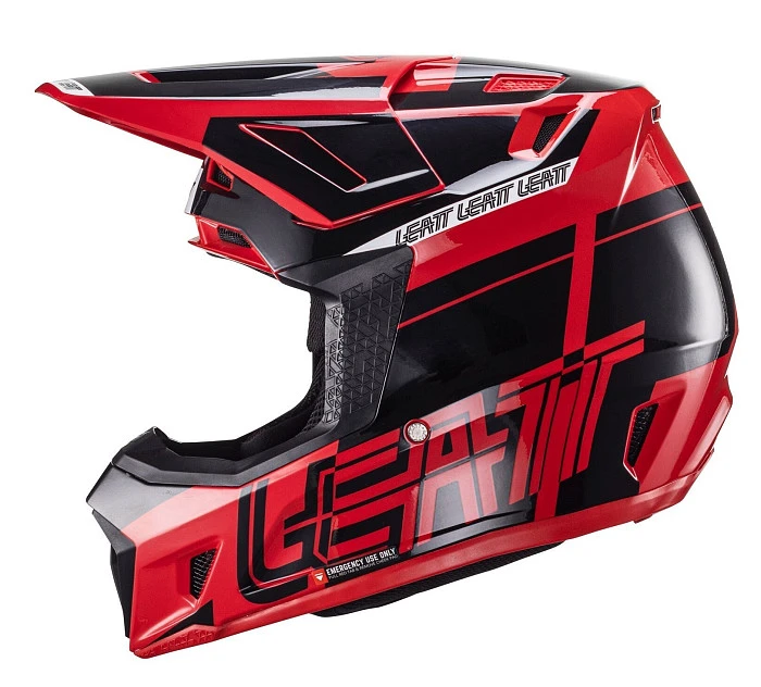 Leatt Kit Moto 7.5 V24 Red шлем кроссовый + Velocity 4.5 мотоочки