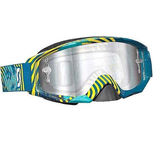 Scott Tyrant Goggle Chrome Vinyl Green/Yellow Chrome мотоочки, желто-бирюзовый