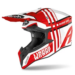 Airoh Wraap Broken шлем внедорожный, красно-белый
