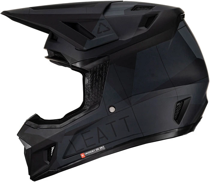 Leatt Kit Moto 7.5 V23 Stealth шлем кроссовый + Velocity 4.5 мотоочки