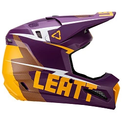 Leatt Kit Moto 3.5 Indigo шлем кроссовый + Velocity 4.5 мотоочки