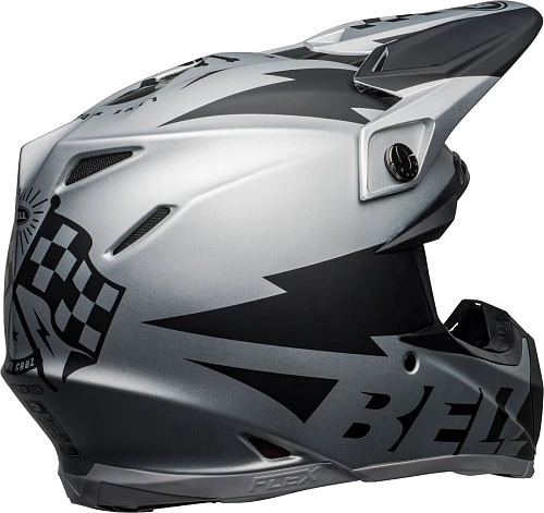 Bell Moto-9 Flex Breakaway Matte Silver/Black шлем кроссовый