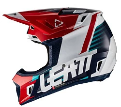 Leatt Kit Moto 7.5 V22 Royal шлем кроссовый + Velocity 4.5 мотоочки