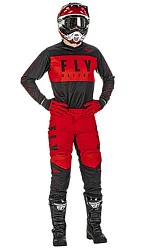 Fly Racing F-16 2022 мотоштаны, красно-черный