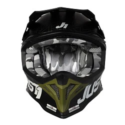 Just1 J39 Kinetic шлем кроссовый, хаки-черный камуфляж