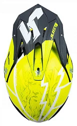 Just1 J39 Poseidon Fluo Yellow Black White шлем кроссовый