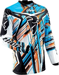 Thor Phase Stix джерси, бело-оранжево-голубой