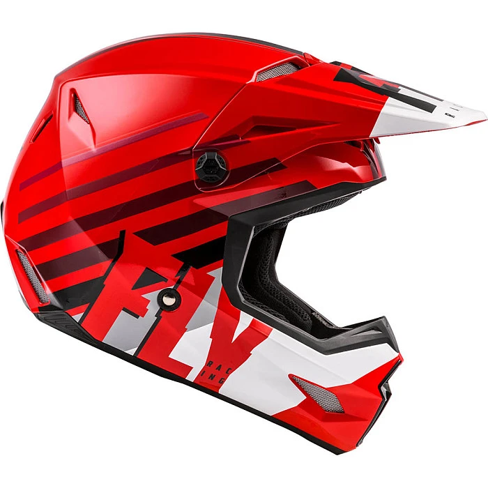 Fly Racing Kinetic Thrive шлем кроссовый, красно-бело-черный