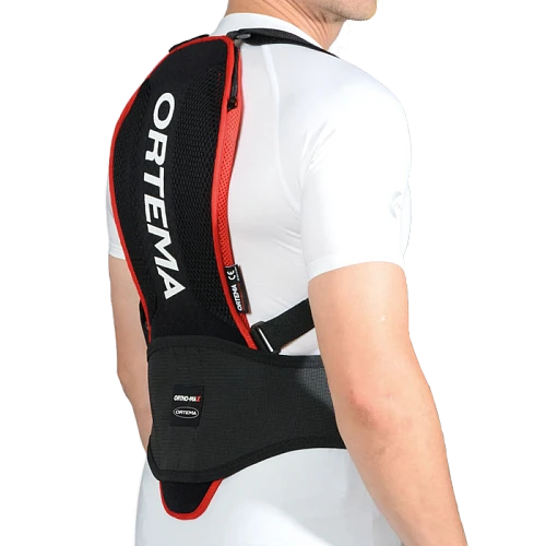 Ortema Ortho-Max Light защита спины, черно-красный