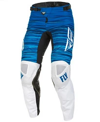 Fly Racing Kinetic Wave мотоштаны, бело-синий