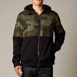 Fox Crockett Sasquatch Zip толстовка, черно-зеленый камуфляж