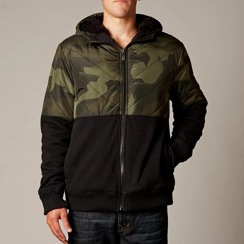 Fox Crockett Sasquatch Zip толстовка, черно-зеленый камуфляж