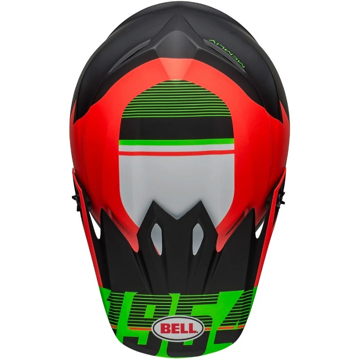 Bell MX-9 Mips Strike Matte Infrared/Green/Black шлем кроссовый