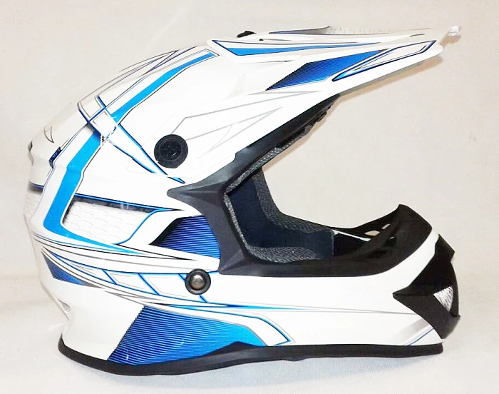 Ataki SC-15 Rift шлем кроссовый детский, бело-синий