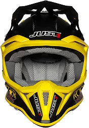 Just1 J18 RockStar шлем кроссовый, желто-черно-белый