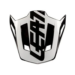 Leatt Moto 9.5 Carbon V25 White козырек к шлему, бело-черный