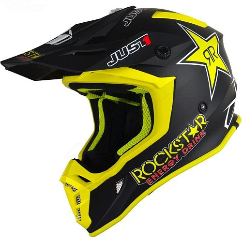 Just1 J38 Rockstar шлем кроссовый, желто-черный