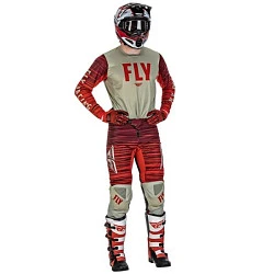 Fly Racing Kinetic Wave комплект, серо-красный