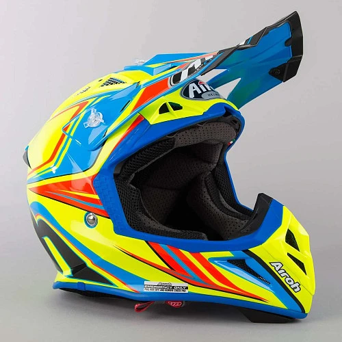 Airoh Aviator 2.2 Begin Gloss шлем внедорожный, сине-желтый