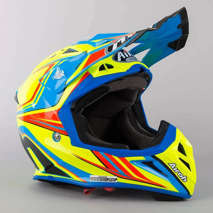 Airoh Aviator 2.2 Begin Gloss шлем внедорожный, сине-желтый