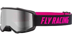 Fly Racing Zone 2020 мотоочки, черно-розовый, черная зеркальная линза