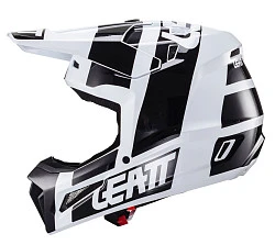 Leatt Kit Moto 3.5 V24 Black/White шлем кроссовый + Velocity 4.5 мотоочки