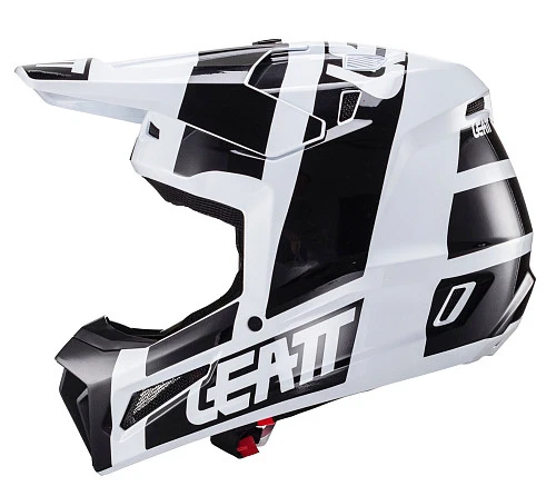 Leatt Kit Moto 3.5 V24 Black/White шлем кроссовый + Velocity 4.5 мотоочки