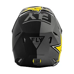 Fly Racing Kinetic Rockstar шлем кроссовый, серо-черно-желтый матовый