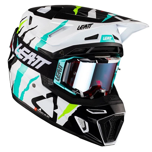 Leatt Kit Moto 8.5 V23 Tiger шлем кроссовый + Velocity 5.5 мотоочки