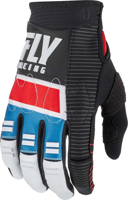 Fly Racing Evolution DST 2019 мотоперчатки, сине-черно-белый