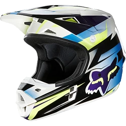 Fox Racing V1 Costa шлем кроссовый, желто-синий