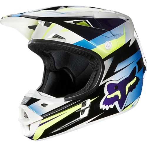 Fox Racing V1 Costa шлем кроссовый, желто-синий
