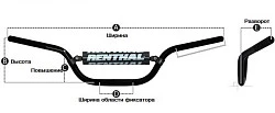Renthal Twinwall KTM High  руль кроссовый (28мм), черный (994-01-BK)