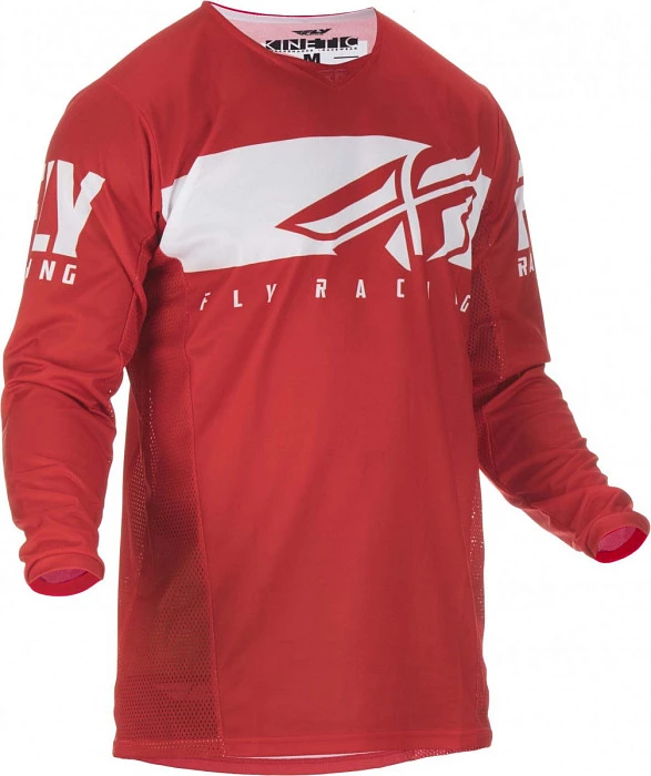 Fly Racing Kinetic Shield джерси, красно-белый