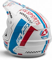 EVS T5 Rally шлем кроссовый, бело-сине-красный