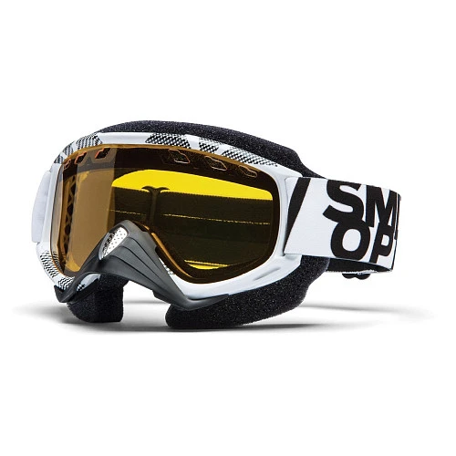Smith Snow Fuel V.1 Max White-Black Static Yellow очки снегоходные, бело-черный, двойная вентилируемая линза