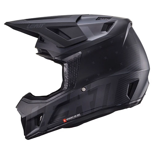 Leatt Kit Moto 7.5 V25 Stealth шлем кроссовый + Velocity 4.5 мотоочки