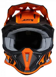 Just1 J18 Hexa Orange Titanium Black шлем кроссовый