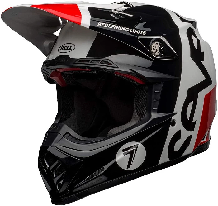 Bell Moto-9 Flex Seven Galaxy Gloss Black/White/Red шлем кроссовый