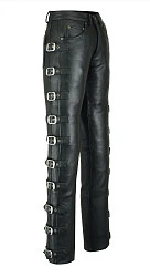 First M8040 Кожаные штаны на застежках по всей длине