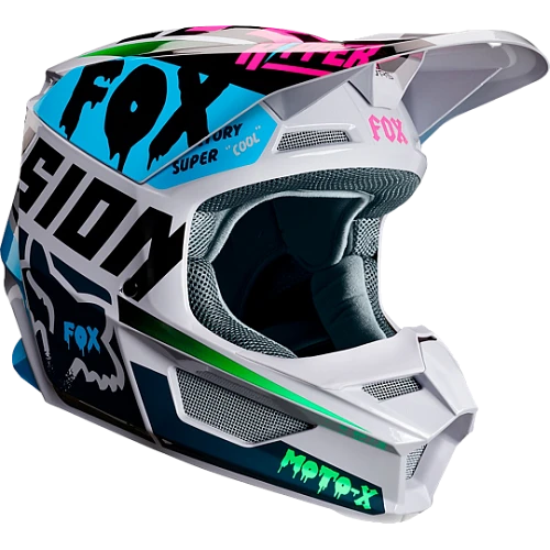 Fox Racing V1 Czar 2019 шлем кроссовый, серый