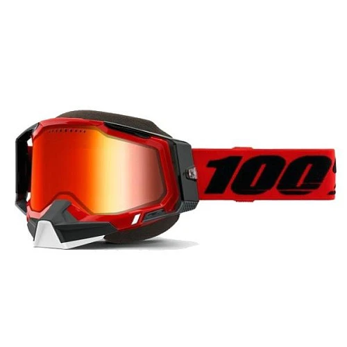 100% Racecraft 2 Snowmobile Red / Mirror Red Lens очки снегоходные