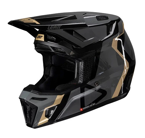 Leatt Kit Moto 8.5 V25 Black шлем кроссовый + Velocity 5.5 мотоочки, черный