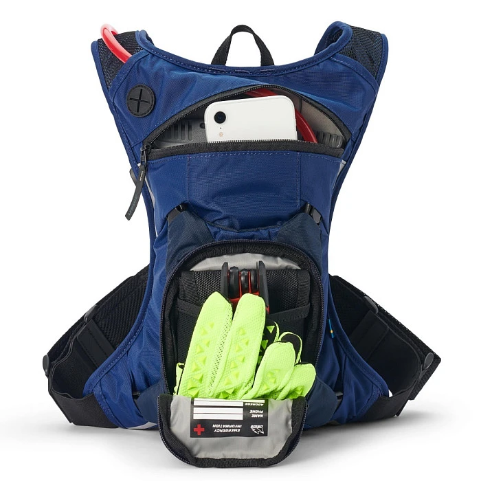 USWE Raw 3L Dirt Biking Hydration Pack (2L) Factory Blue рюкзак-гидропак, синий