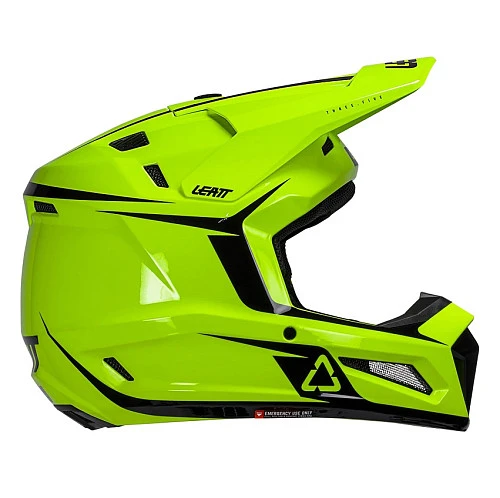 Leatt Kit Moto 3.5 Jr V26 Neon Yellow шлем подростковый + Vizion 2.5s мотоочки, желтый