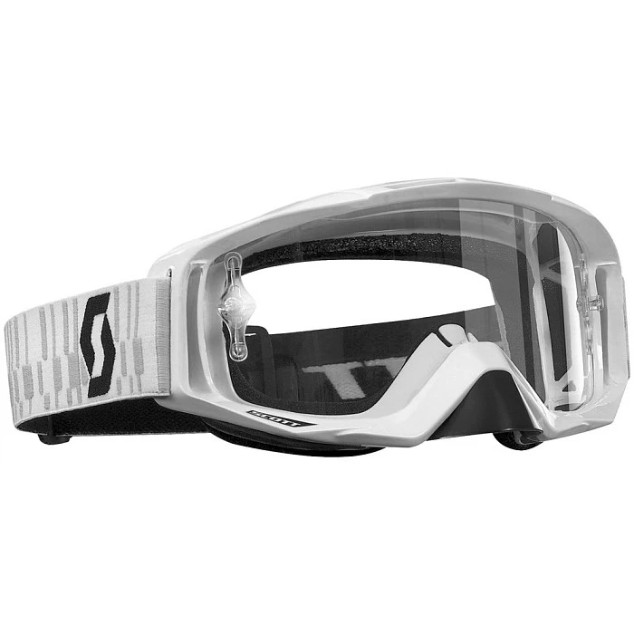 Scott Tyrant White/Clear Lens мотоочки, белый, прозрачная линза