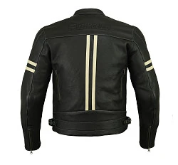 First Vintage Кожаная мужская мотокуртка, черный