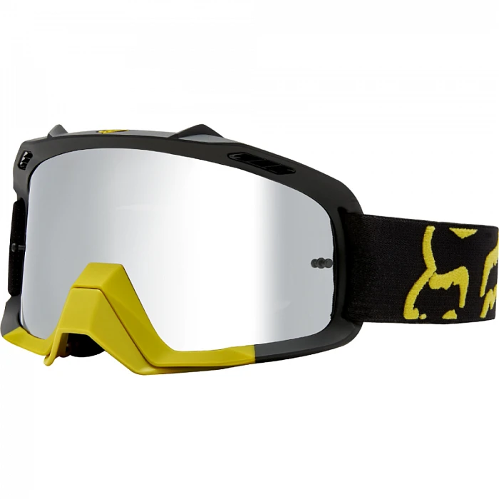 Fox Airspace Preme Dark Yellow мотоочки, зеркальная серебристая линза