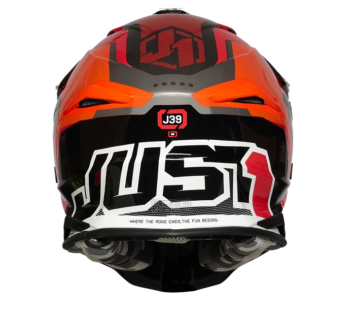 Just1 J39 Reactor Fluo Orange-Black шлем кроссовый