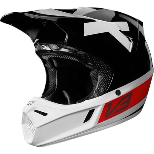 Fox Racing V3 Preest LE шлем кроссовый, черно-красный